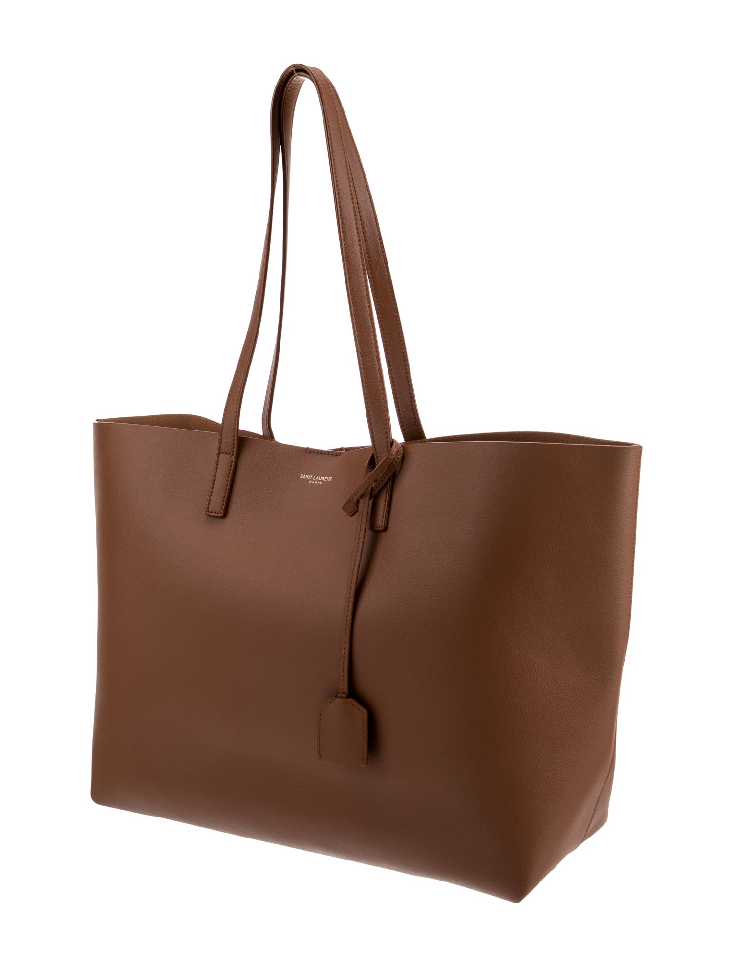 Saint Laurent Leather Shopping Tote East West 2024